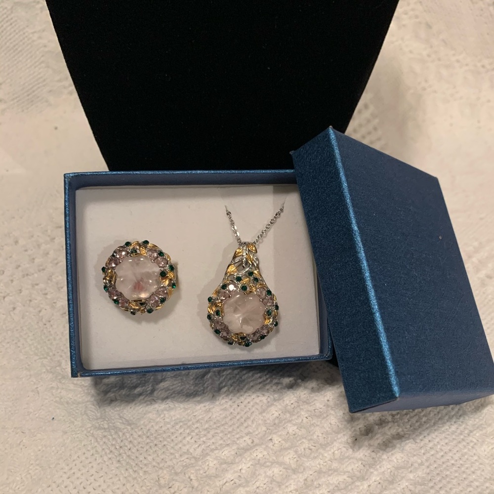 Galilea Rose Quartz Necklace & Ring